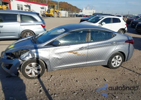 2016 Hyundai Elantra Se из США, поврежденный, VIN 5NPDH4AE4GH746671